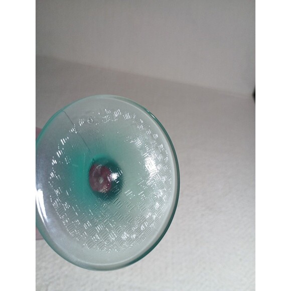 Set of 2 Frosted Sundae Glasses Green & Pink Ice Cream Dessert Cups Retro - Picture 15 of 15